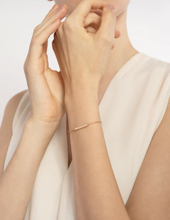 Pink Linea Fine - Bracciale in Oro 18 KT e Diamanti