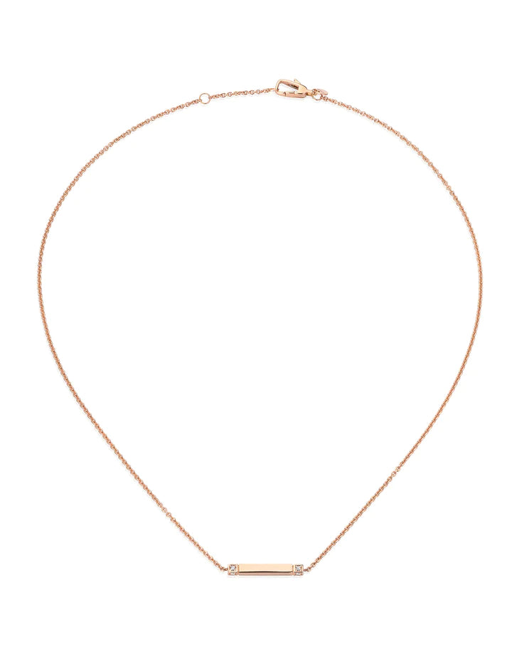 Pink Linea Fine - Collana in Oro 18 KT e Diamanti