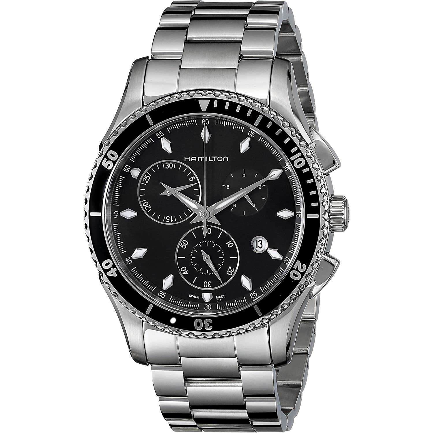 Hamilton Orologio Cronografo Quarzo Uomo con Cinturino in Acciaio Inox H37512131