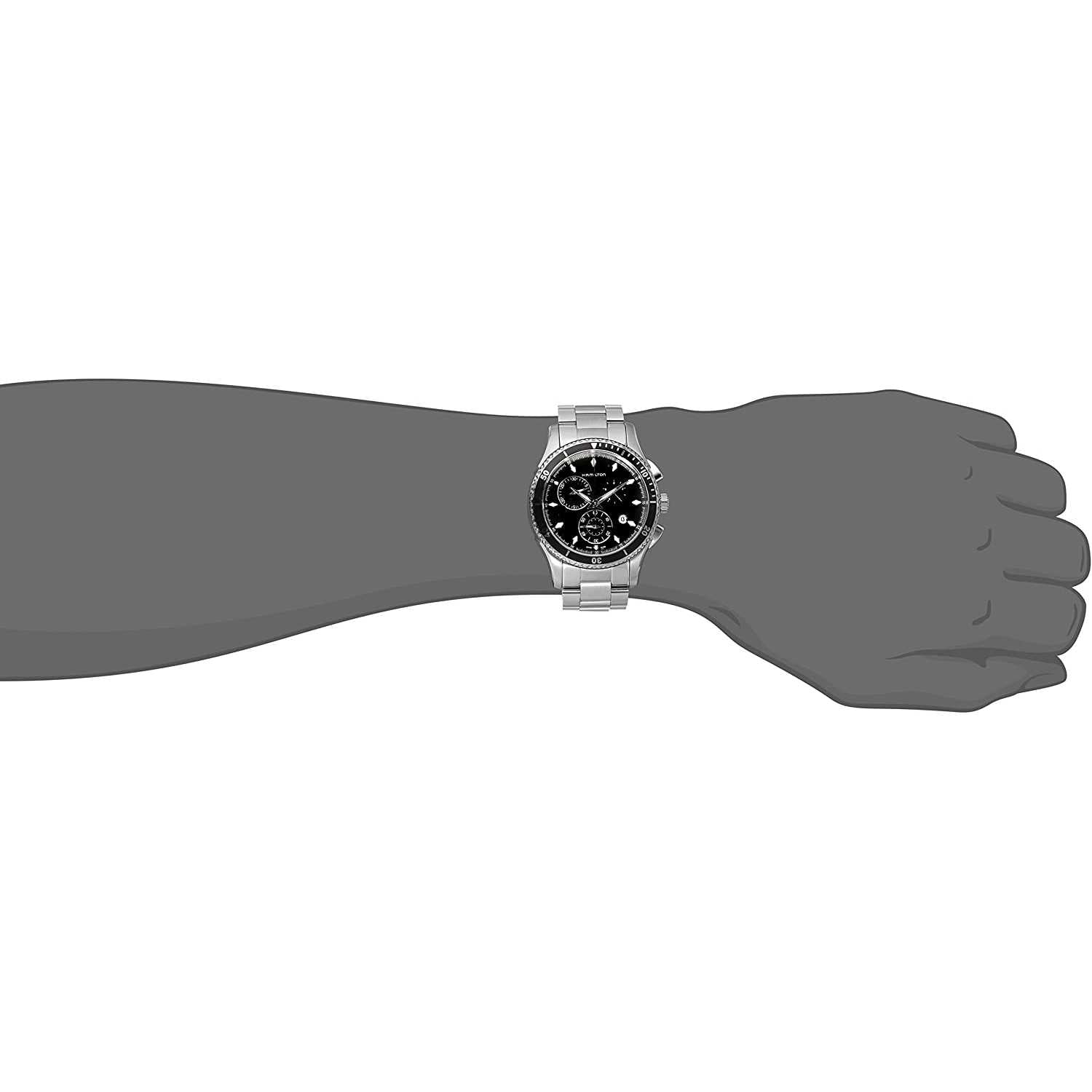 Hamilton Orologio Cronografo Quarzo Uomo con Cinturino in Acciaio Inox H37512131