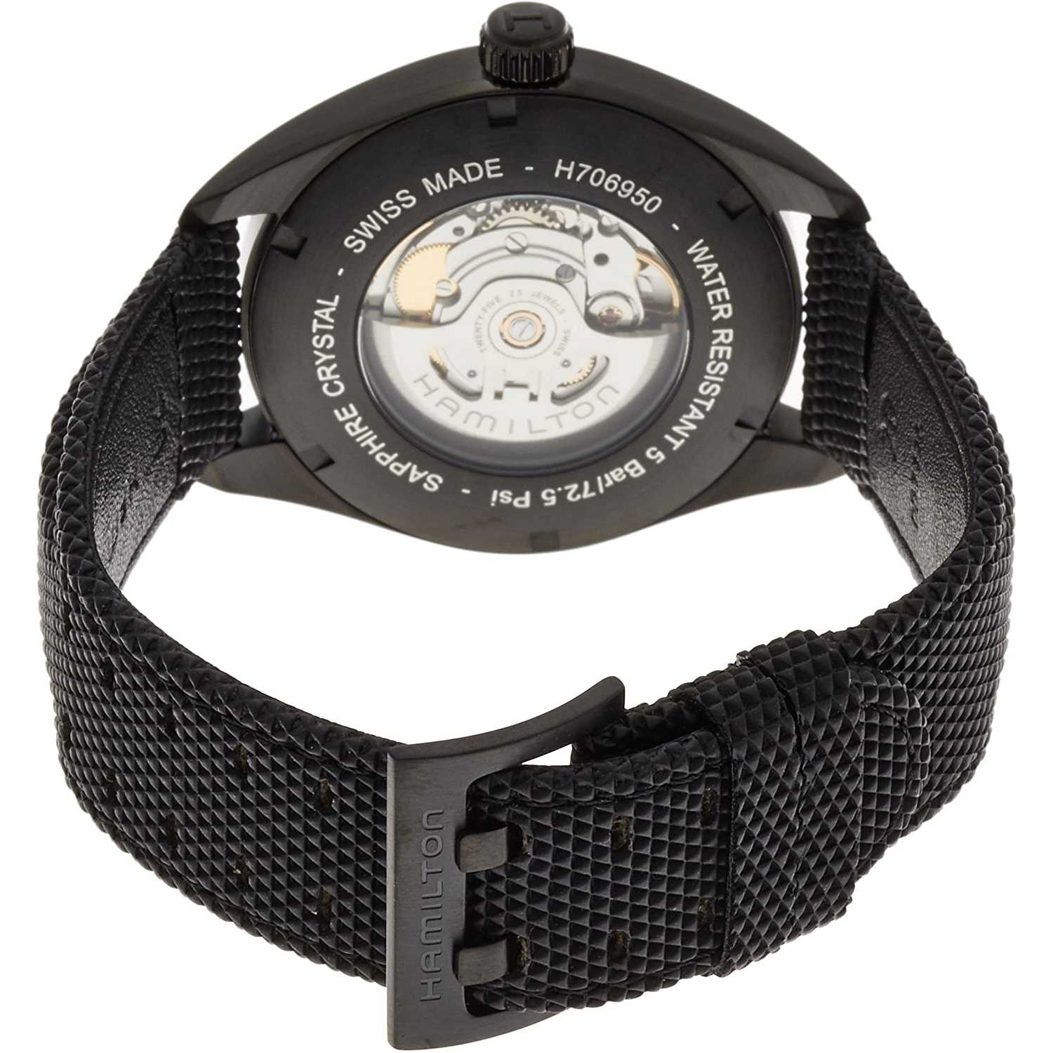 Orologio Hamilton Khaki field day date H70695735 Automatico Acciaio Quandrante Nero Cinturino Tessuto