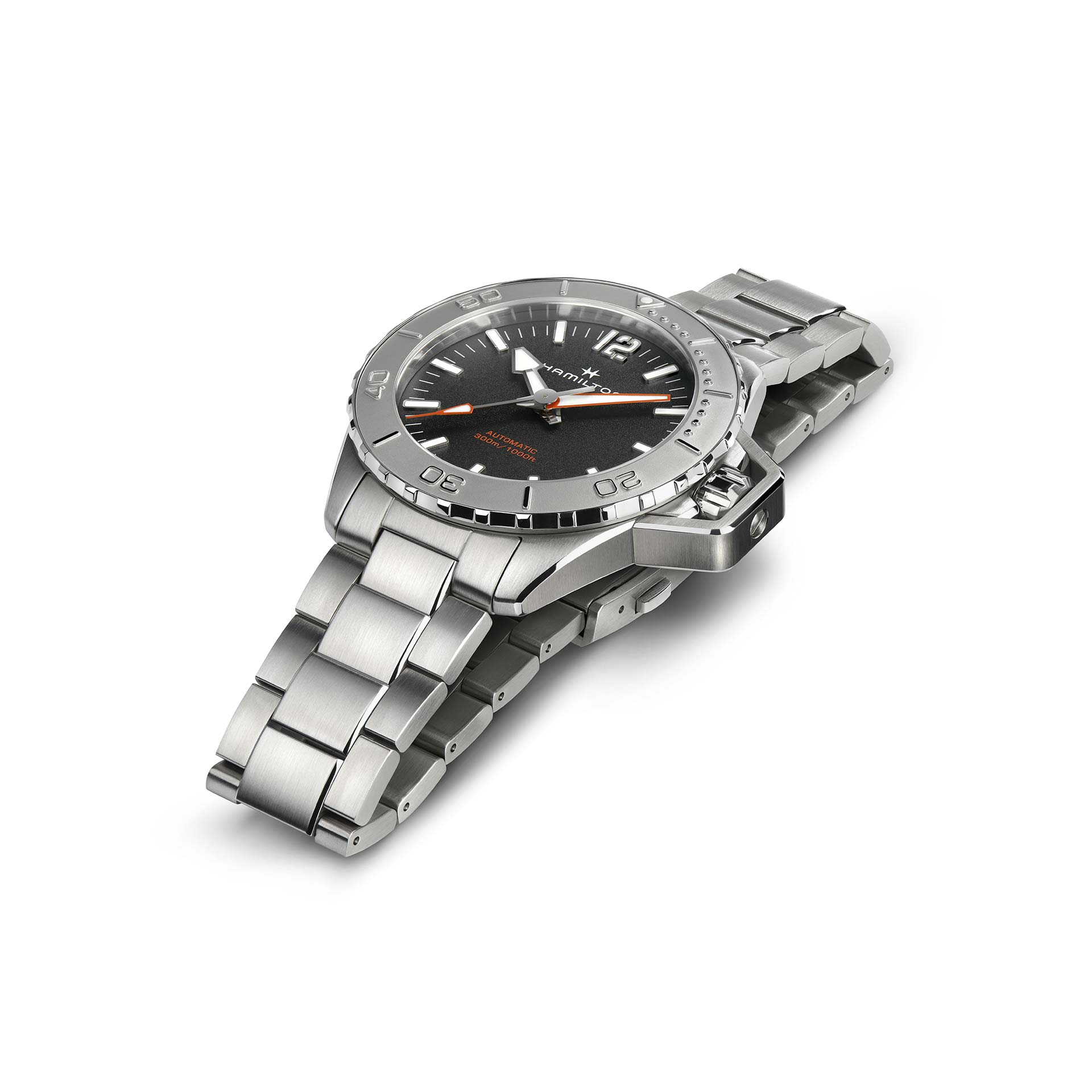 Khaki Navy Frogman Auto - Cinturino in acciaio