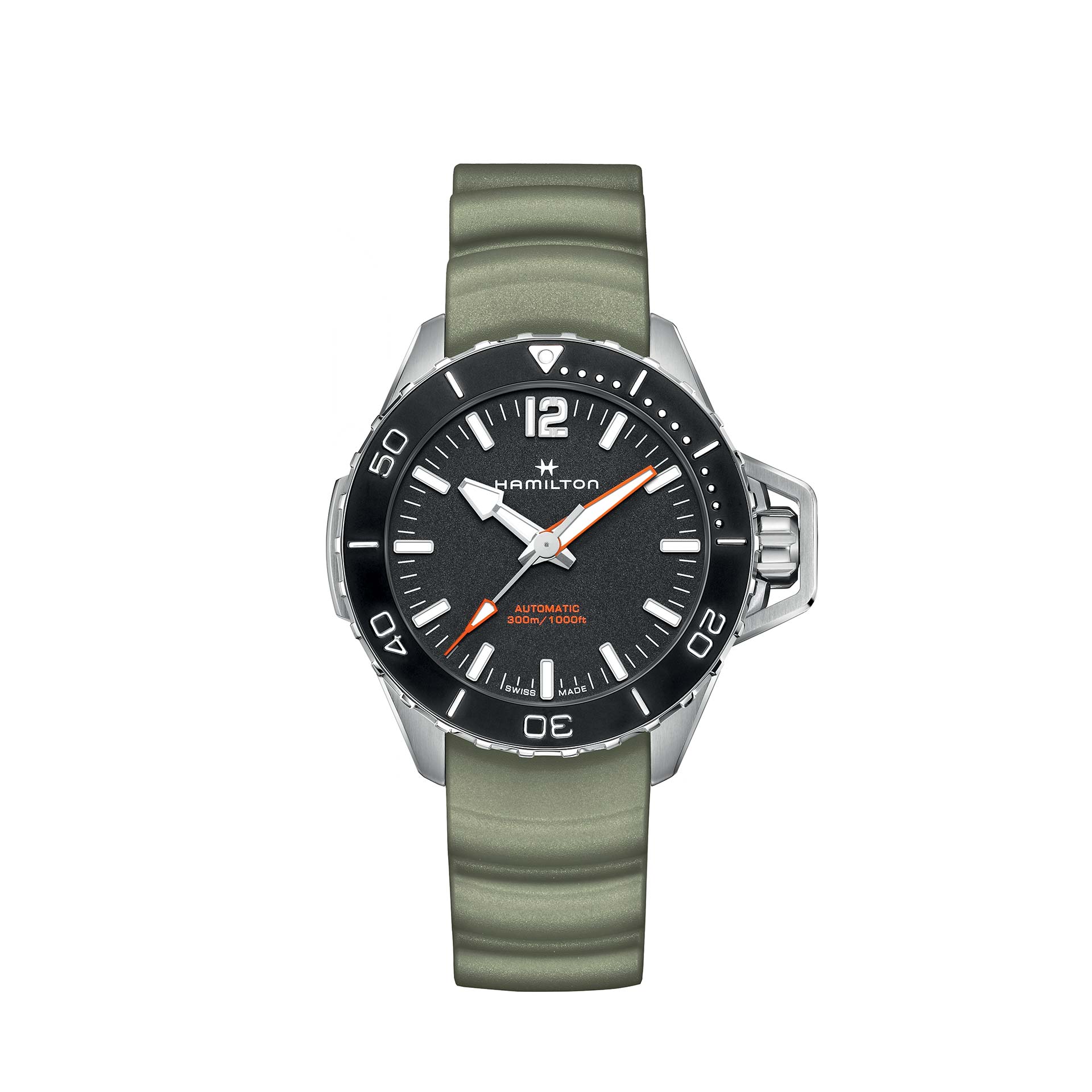 Khaki Navy Frogman Auto - Cinturino verde