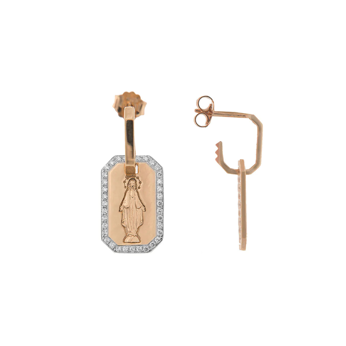 Mono-orecchino Medaglia Madonnina