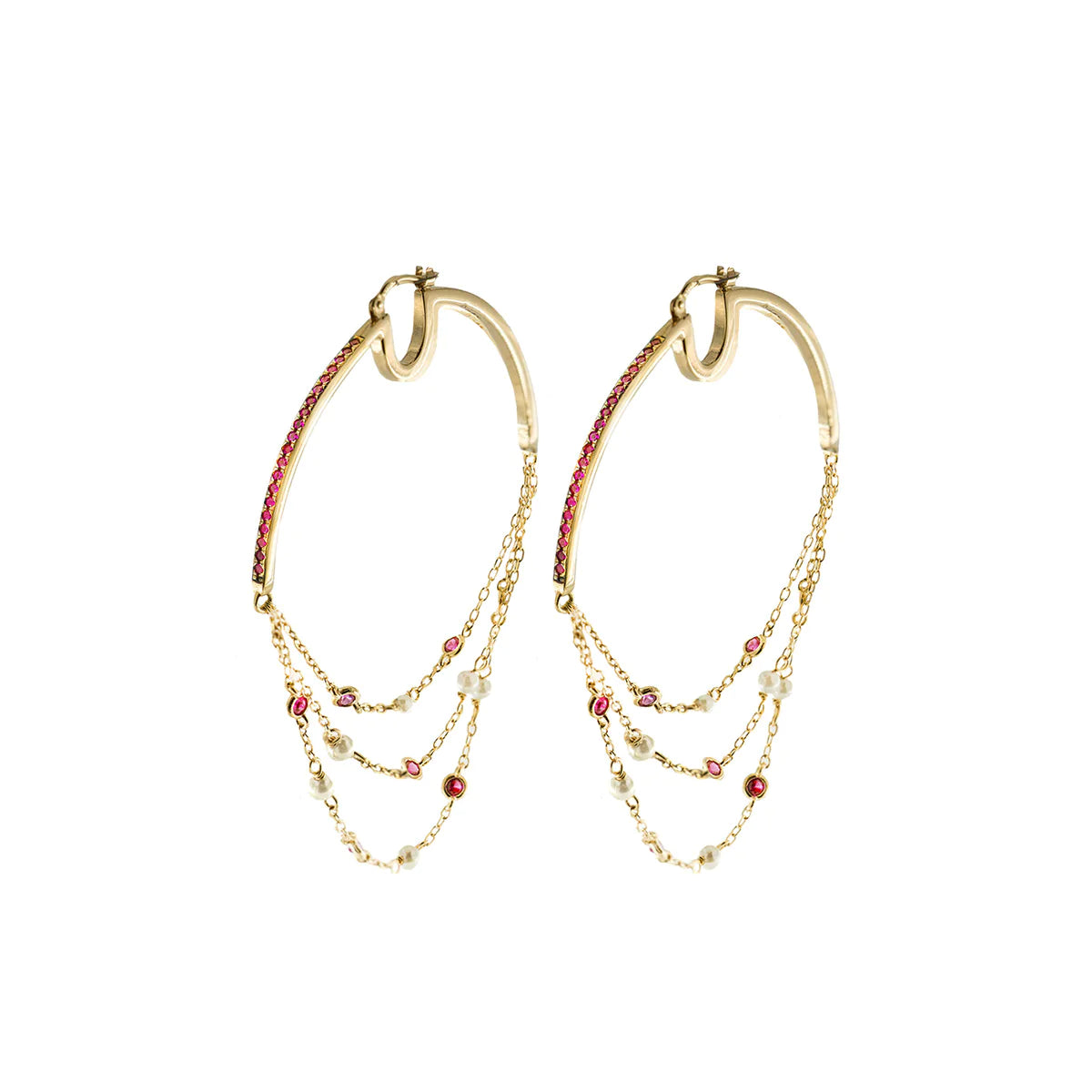 Orecchini Big Hoops Tre Fili - Galactica