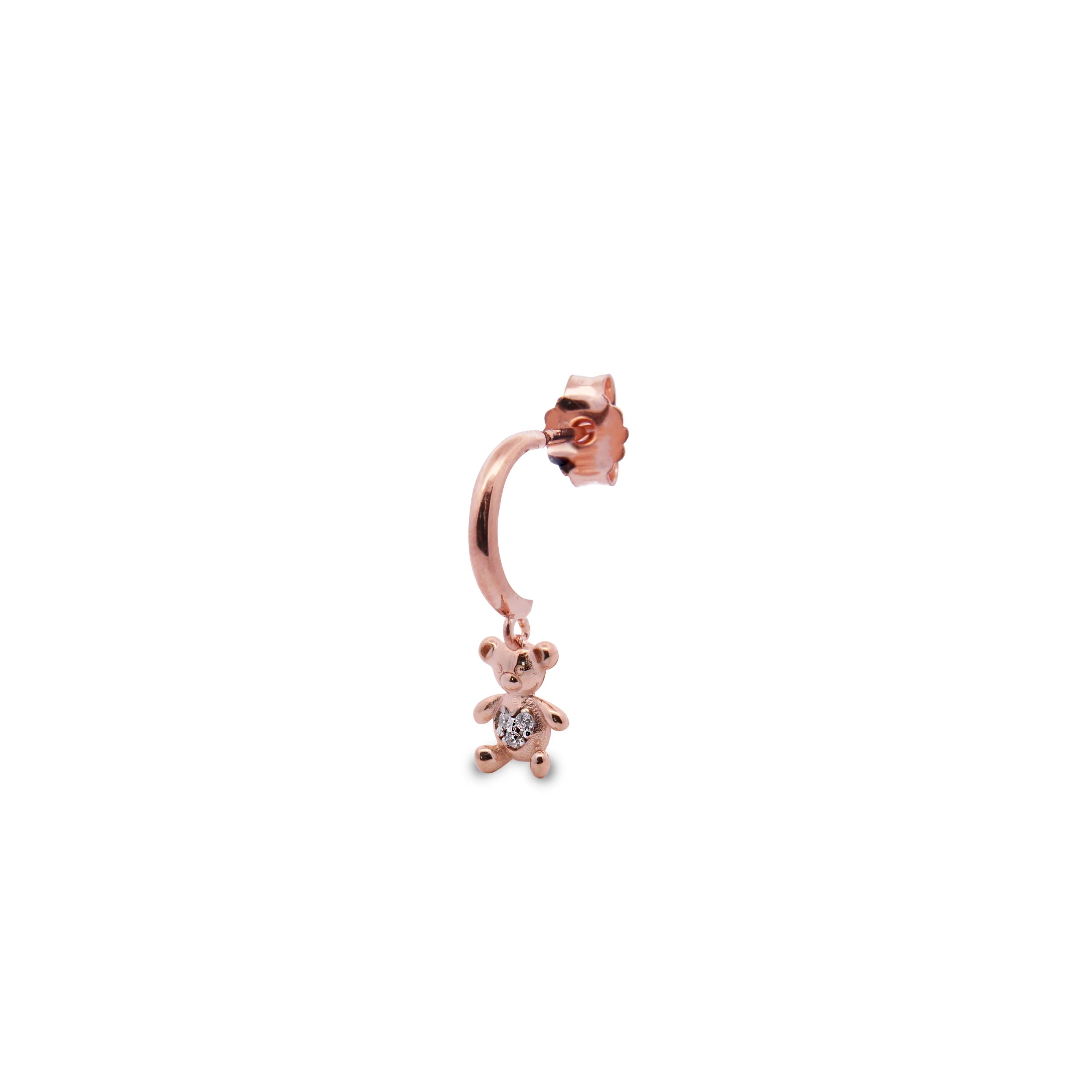 Mono-orecchini Mini Hoop Orso - Teddy Fancy