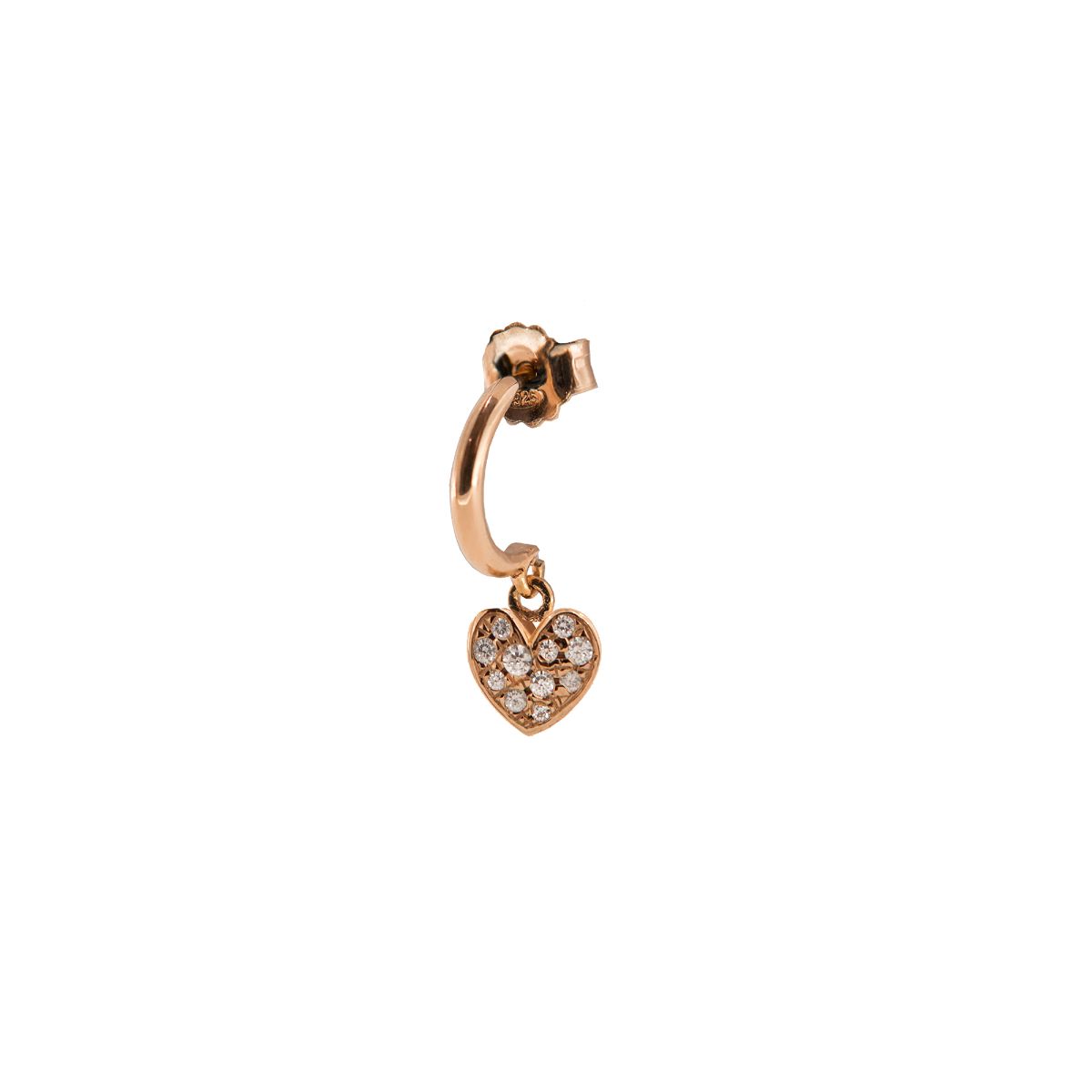 Mono-orecchino Mini Hoop Cuore