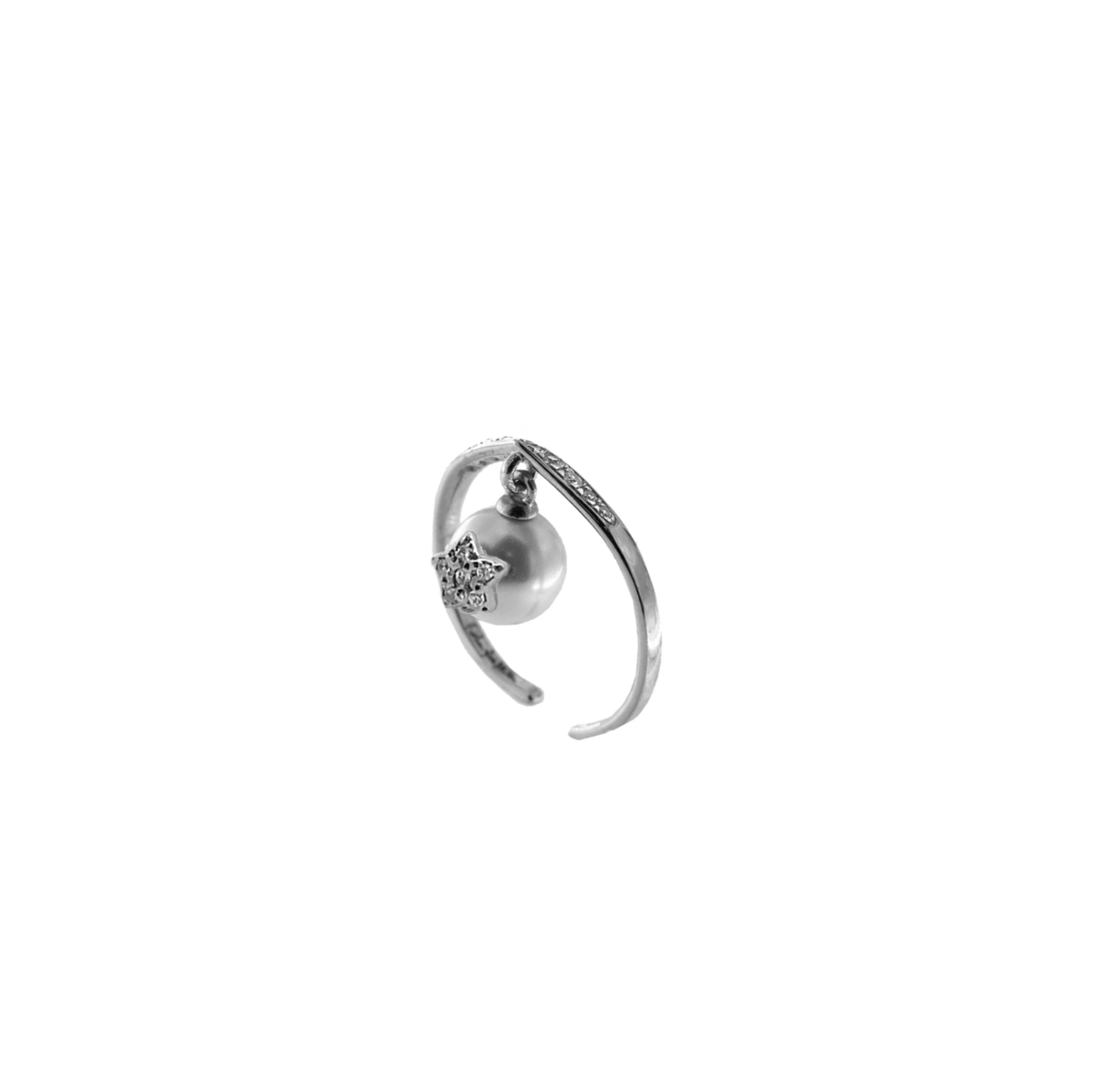 Anello Rigido Con Pietra Centrale - Galactica Ice