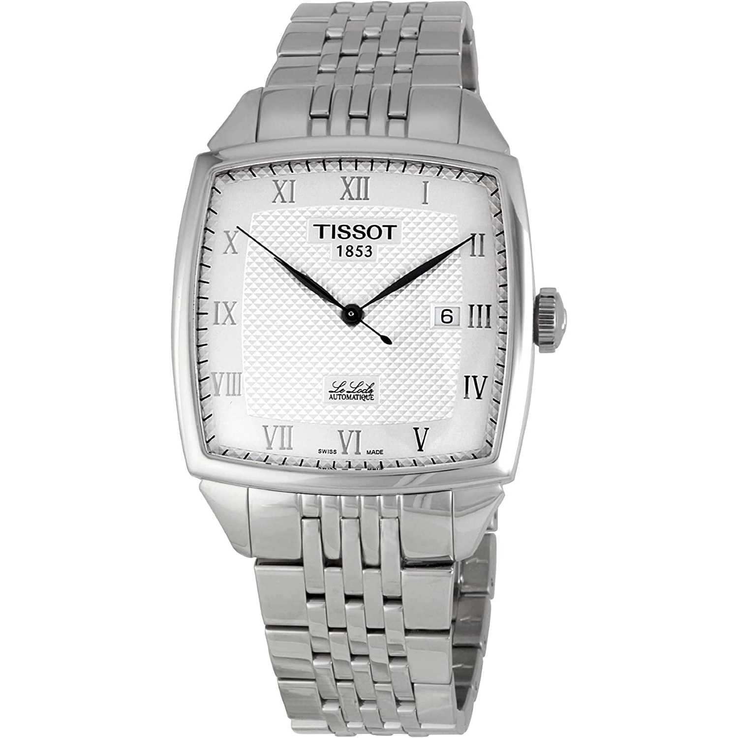Tissot le Locle orologio quadrante argento in acciaio INOX