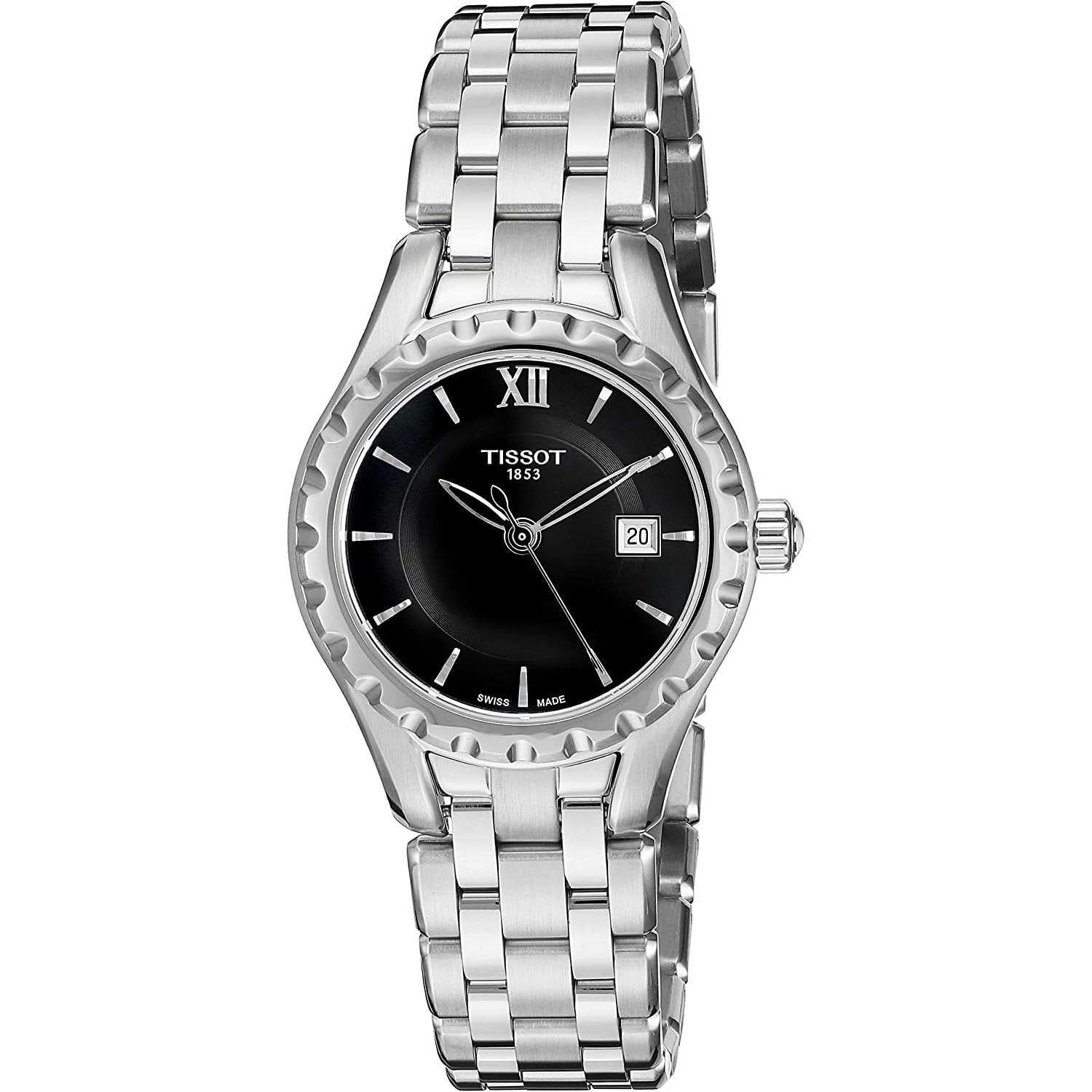 Orologio Tissot Lady T0720101105800 Al quarzo Acciaio Quadrante Nero Cinturino Acciaio