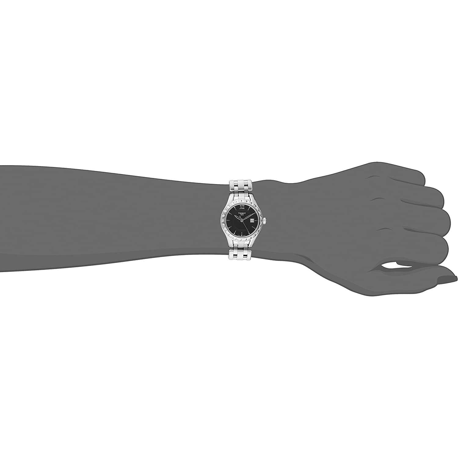Orologio Tissot Lady T0720101105800 Al quarzo Acciaio Quadrante Nero Cinturino Acciaio