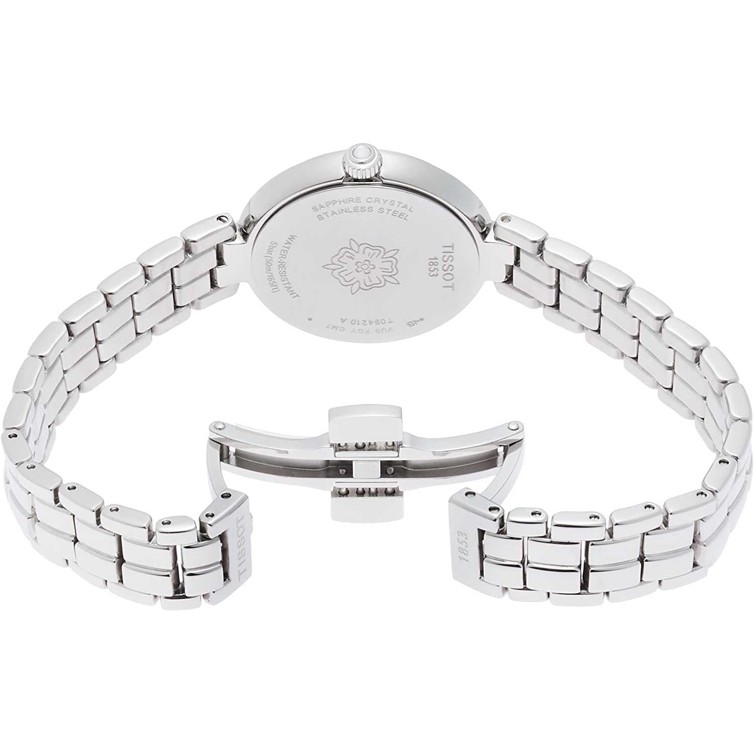 TISSOT FLAMINGO Orologio Analogico Quarzo Donna con Cinturino in Acciaio Inox T0942101111100