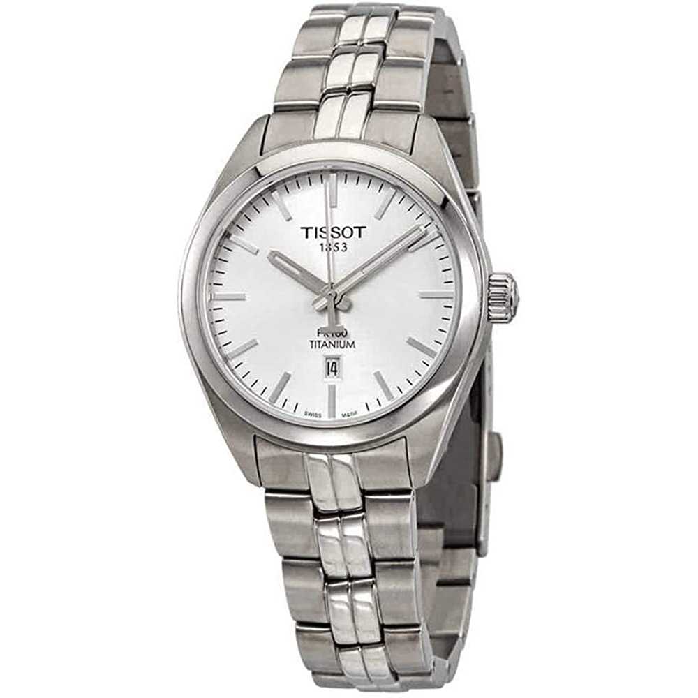 Orologio Tissot PR100 TITANIUM T1012104403100 Al quarzo Titanio Quadrante Argento Cinturino Titanio