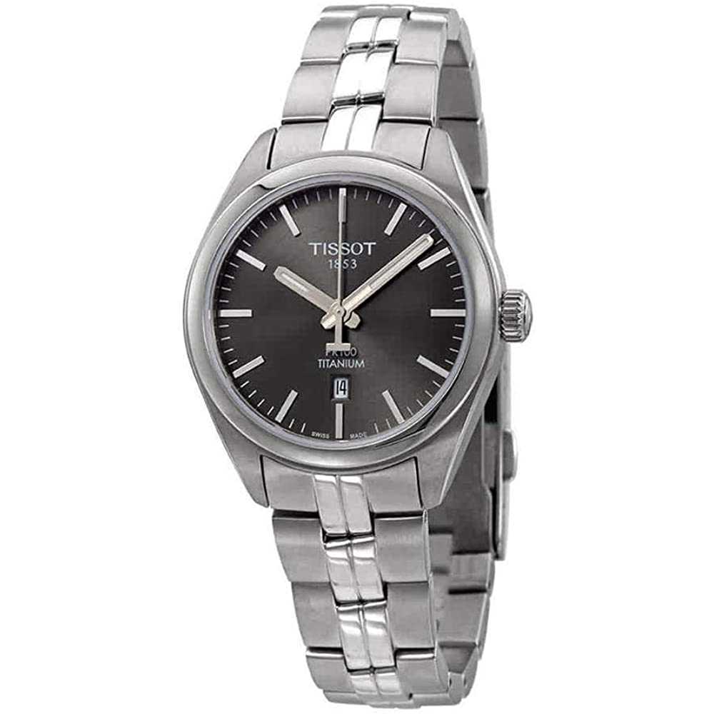 Orologio Tissot PR100 TITANIUM T1012104406100 Al quarzo Titanio Quadrante Antracite Cinturino Titanio