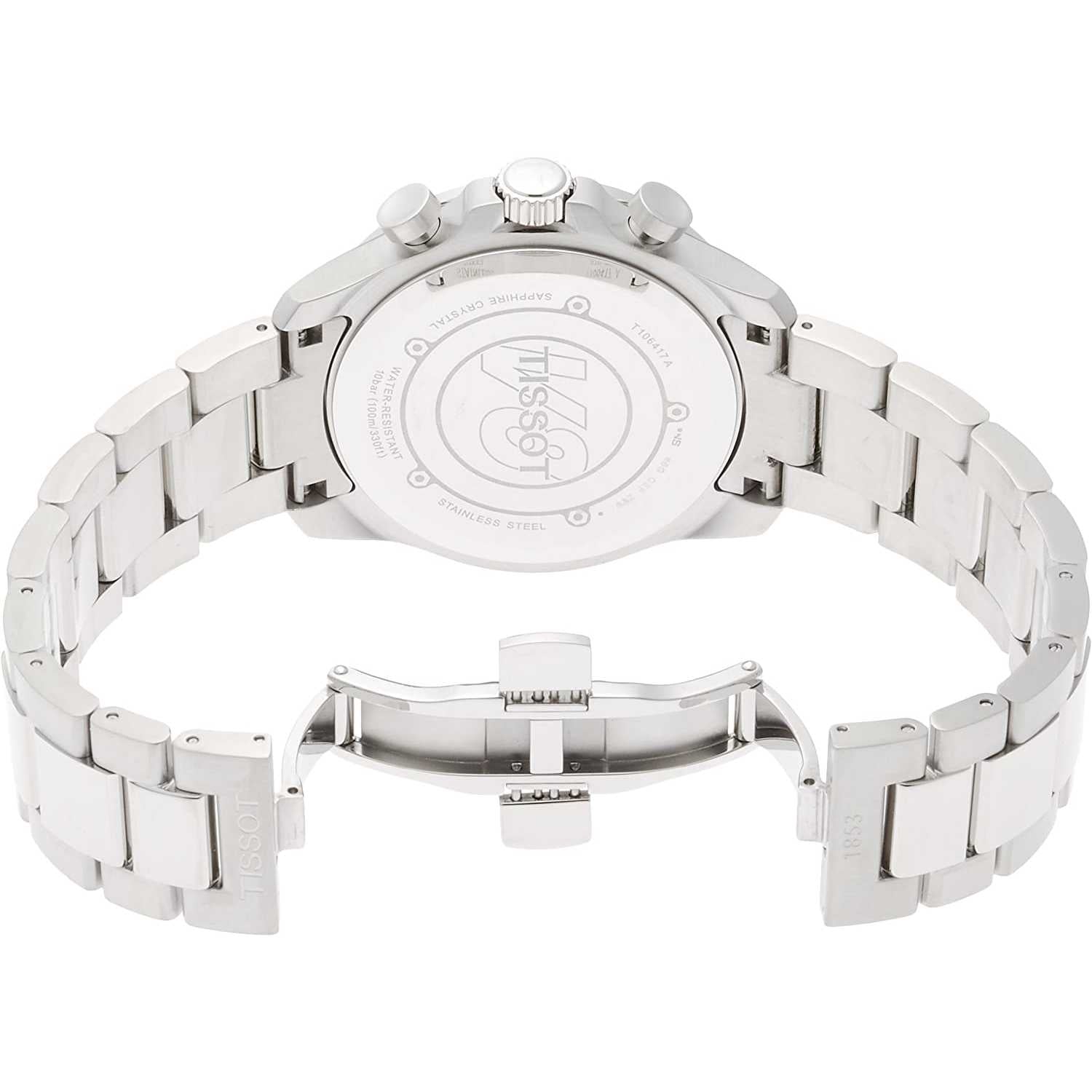 Tissot Orologio Cronografo Quarzo Uomo con Cinturino in Acciaio Inox T1064171105100