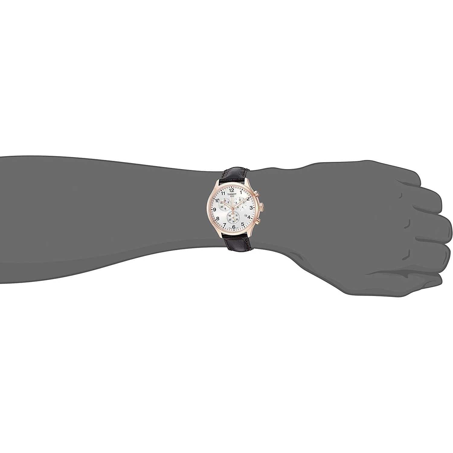 Orologio Tissot Classic Chrono T1166173603700 Al quarzo (batteria) Acciaio Quandrante Bianco Cinturino Pelle