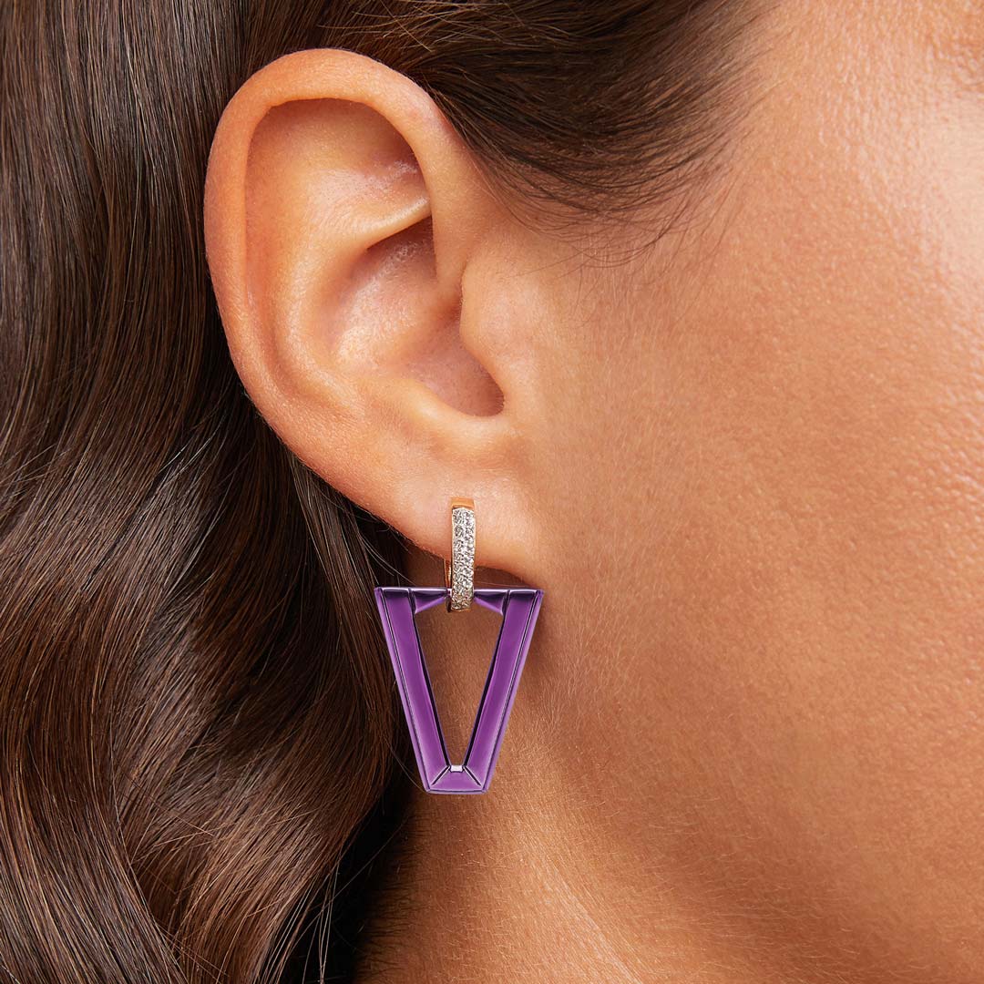 Uali Metallic Violet - Orecchino Valentina Ferragni