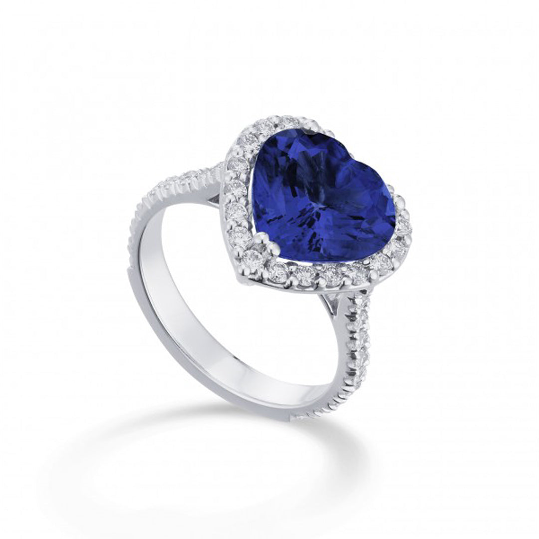 Anello Tanzanite Cuore