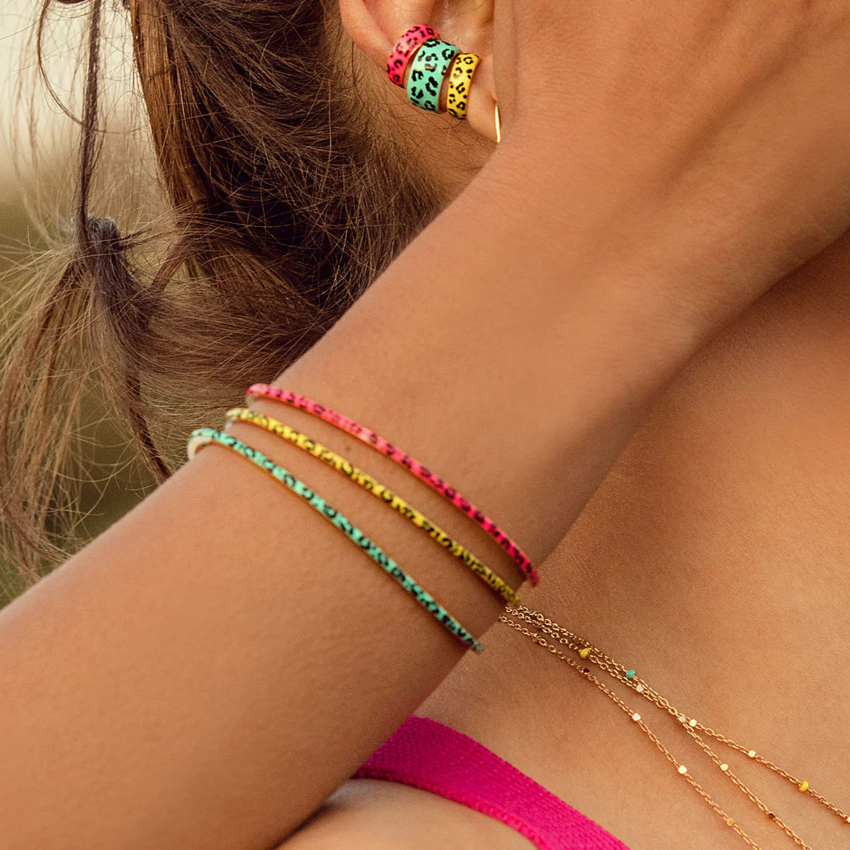 Bracciale Rigido Manetta – Smalto Maculato