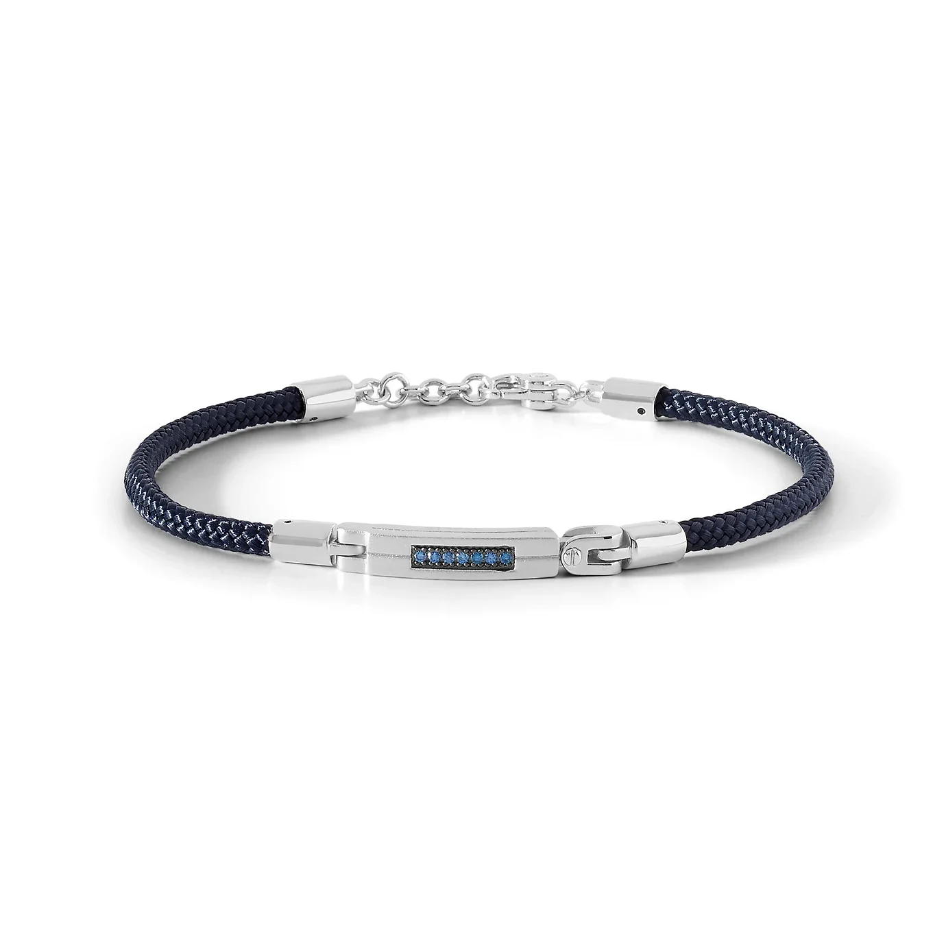 Bracciale in Argento satinato e cordino