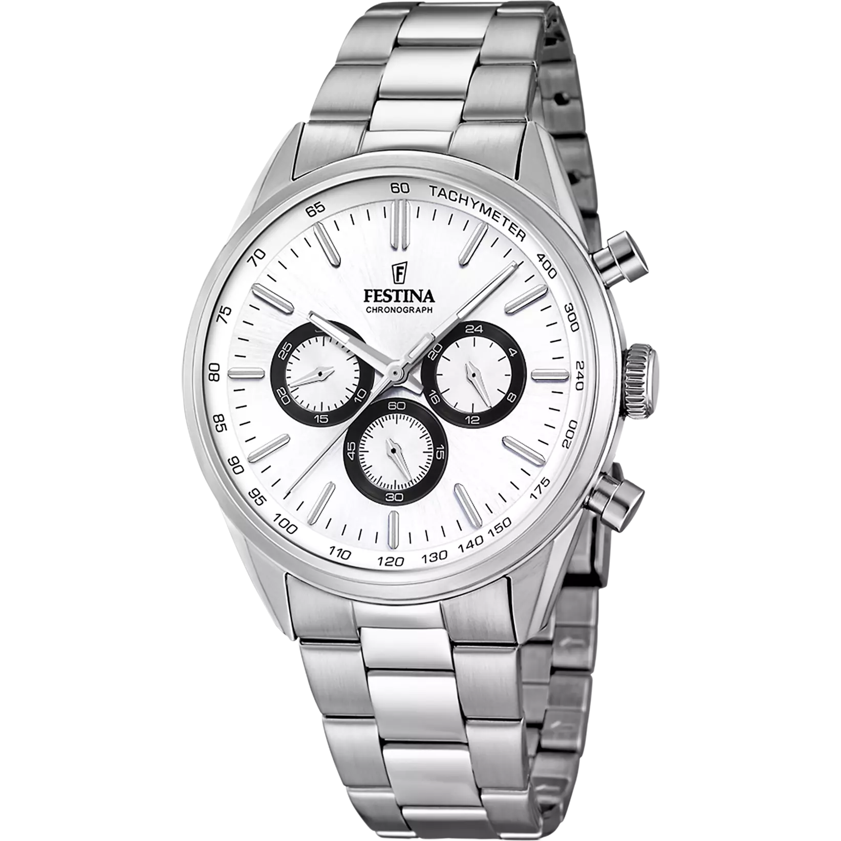 Orologio Festina F16820/Q Bianco Cinghia Acciaio, Uomo