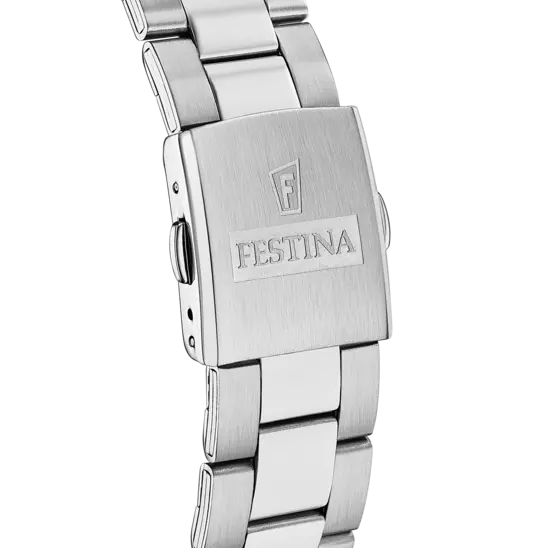 Orologio Festina F16820/Q Bianco Cinghia Acciaio, Uomo