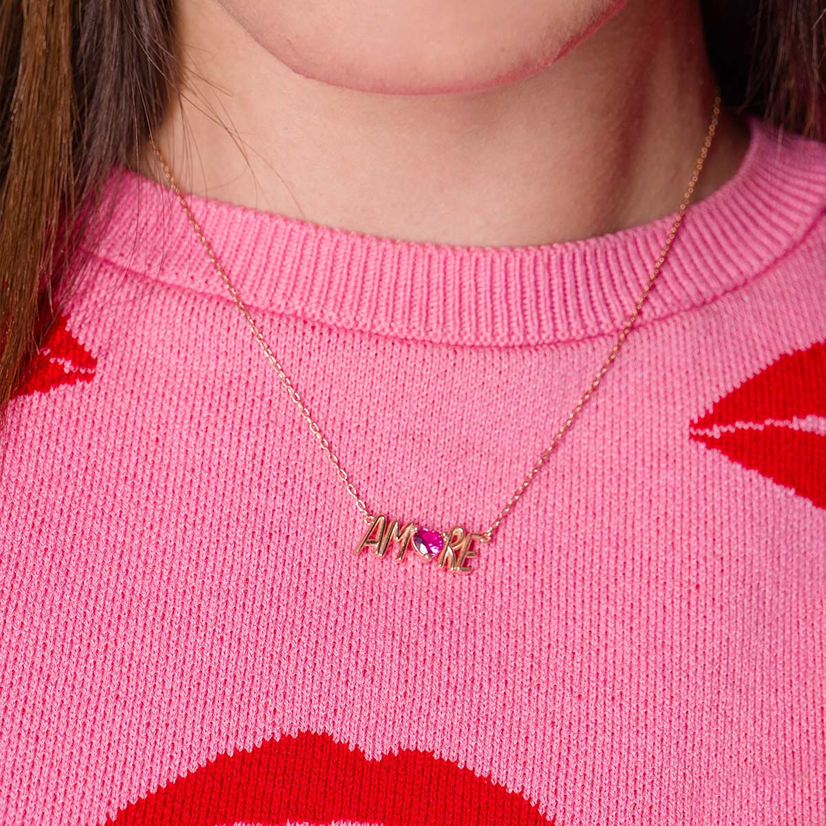 Girocollo Amore - Placcatura Oro Rosa
