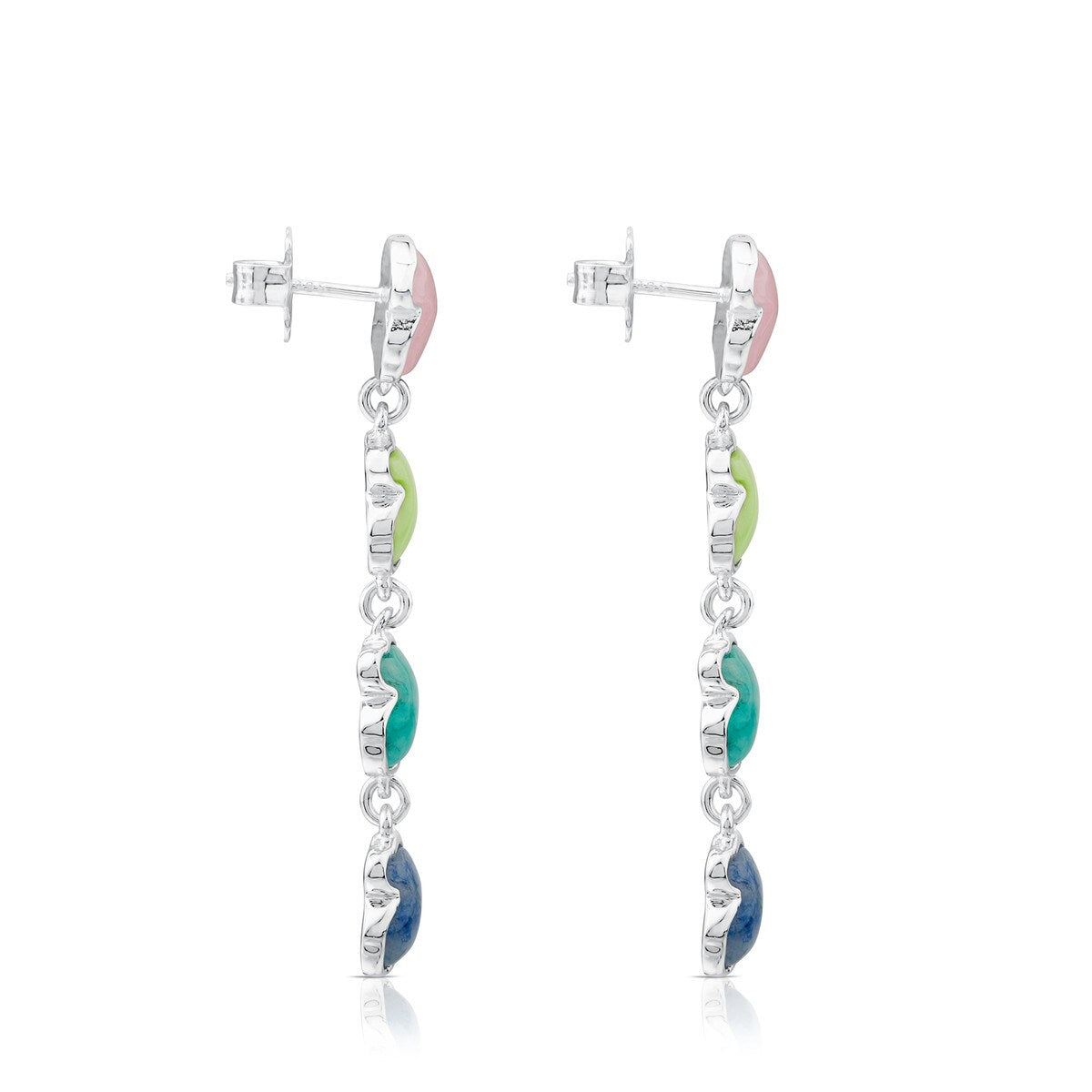 Orecchini New Color in argento con pietre preziose