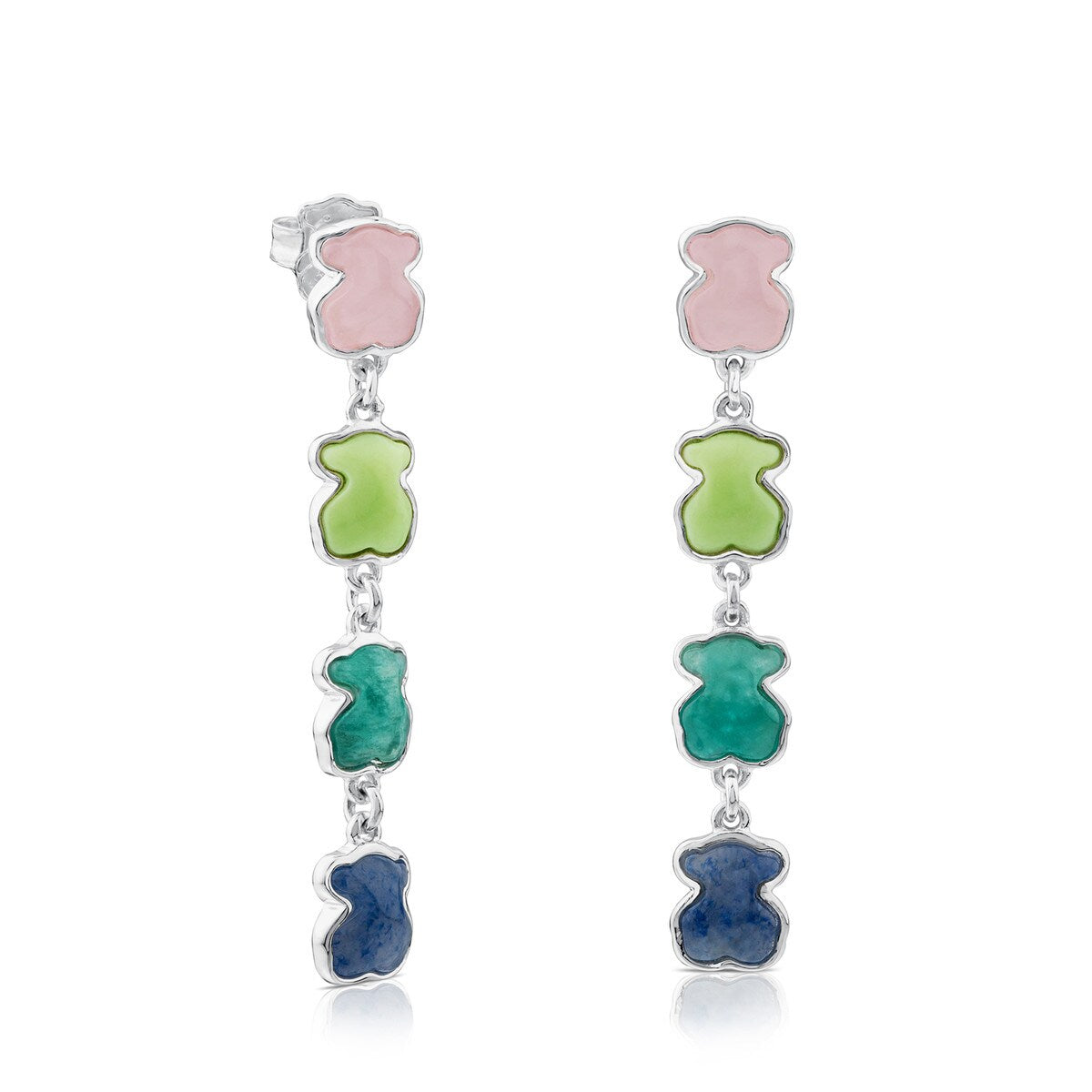 Orecchini New Color in argento con pietre preziose