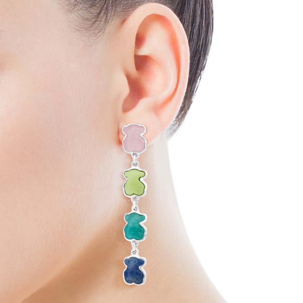 Orecchini New Color in argento con pietre preziose