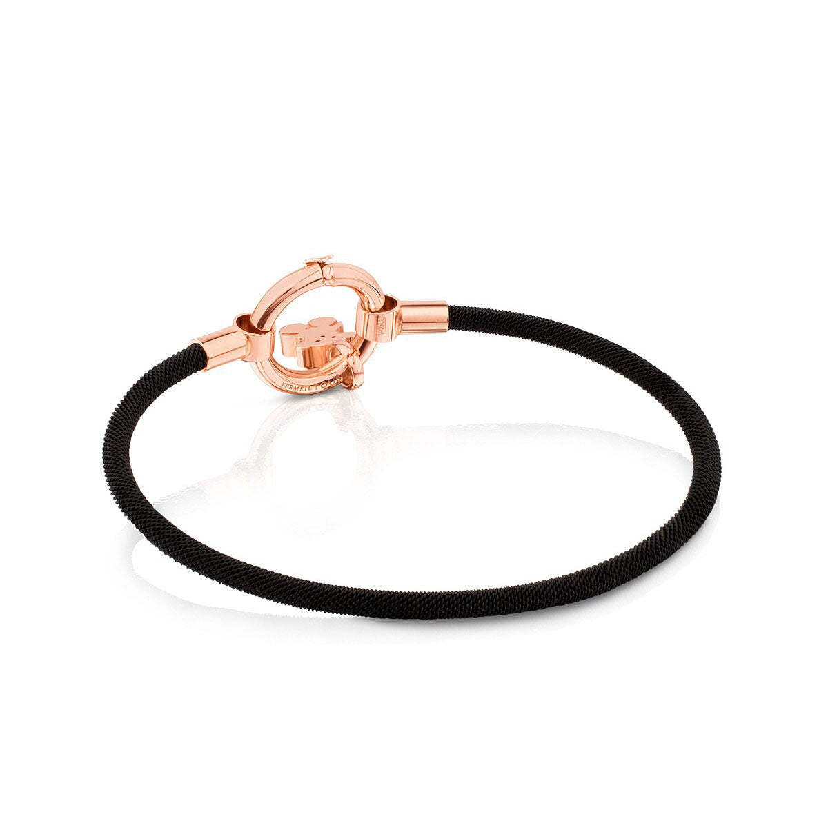 Braccialetto Hold in argento e acciaio vermeil rosa