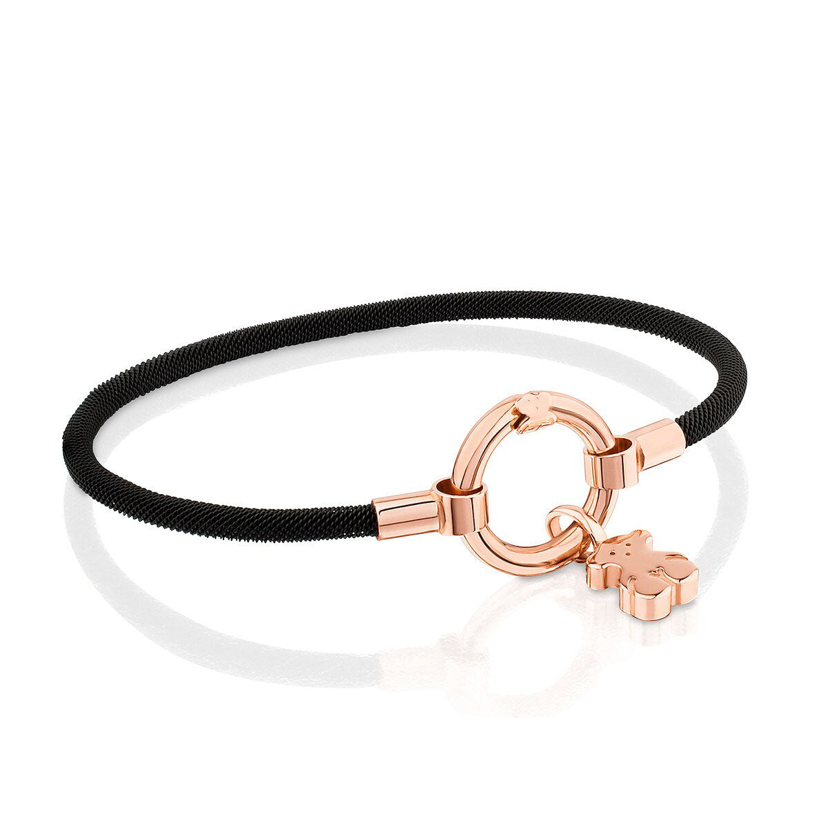 Braccialetto Hold in argento e acciaio vermeil rosa