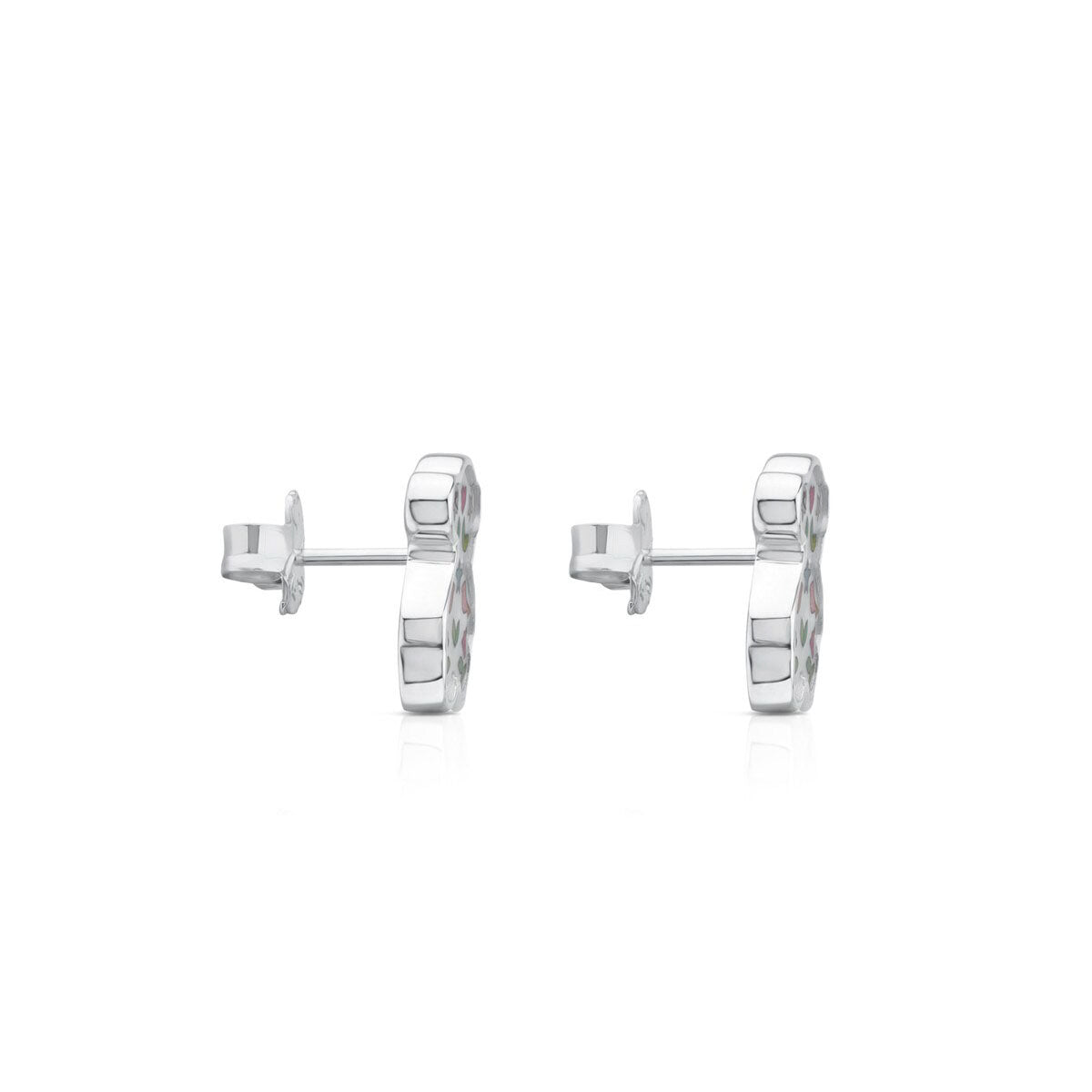 Orecchini Motif Power in argento con madreperla
