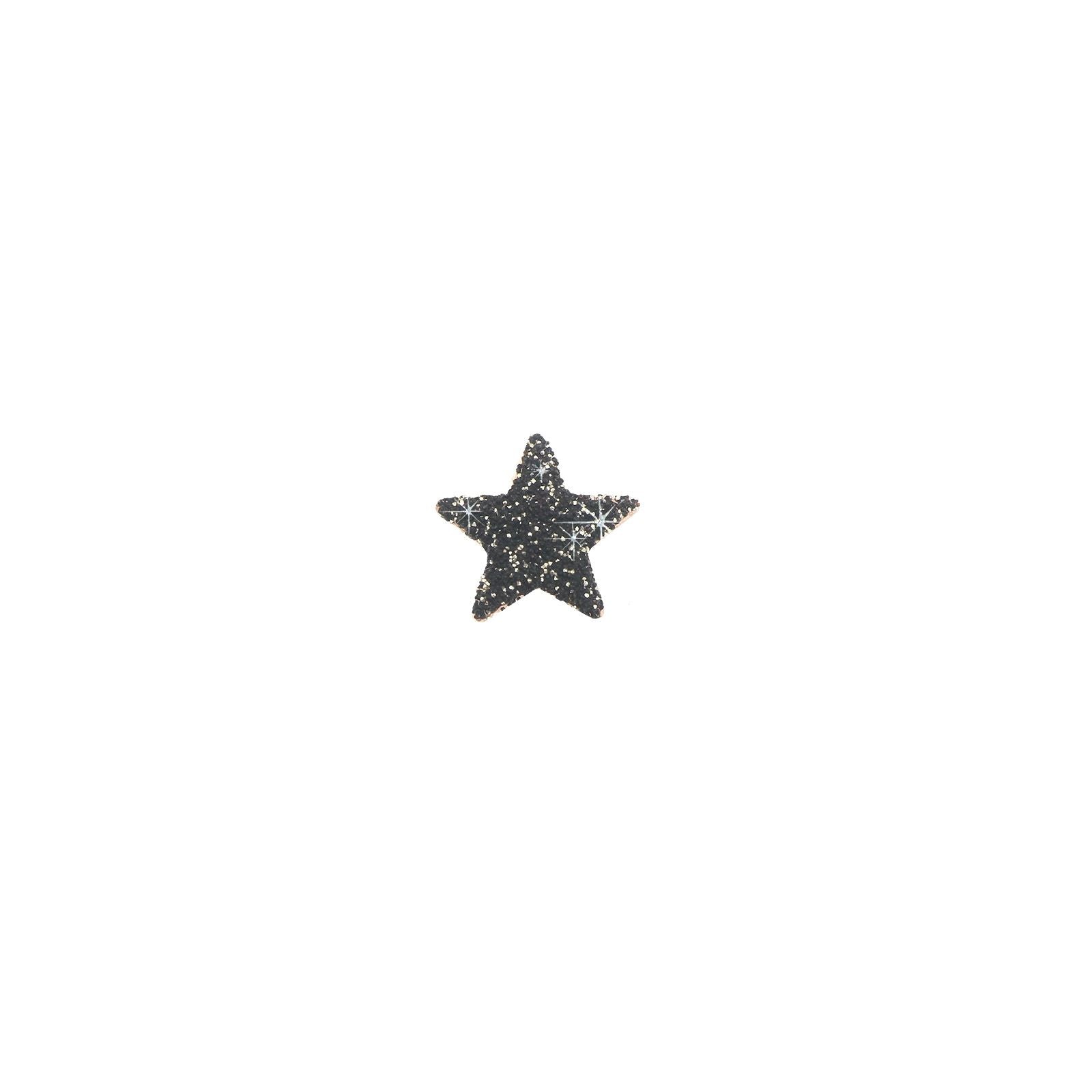 Orecchino 18kt Stella Polvere Diamanti Nera