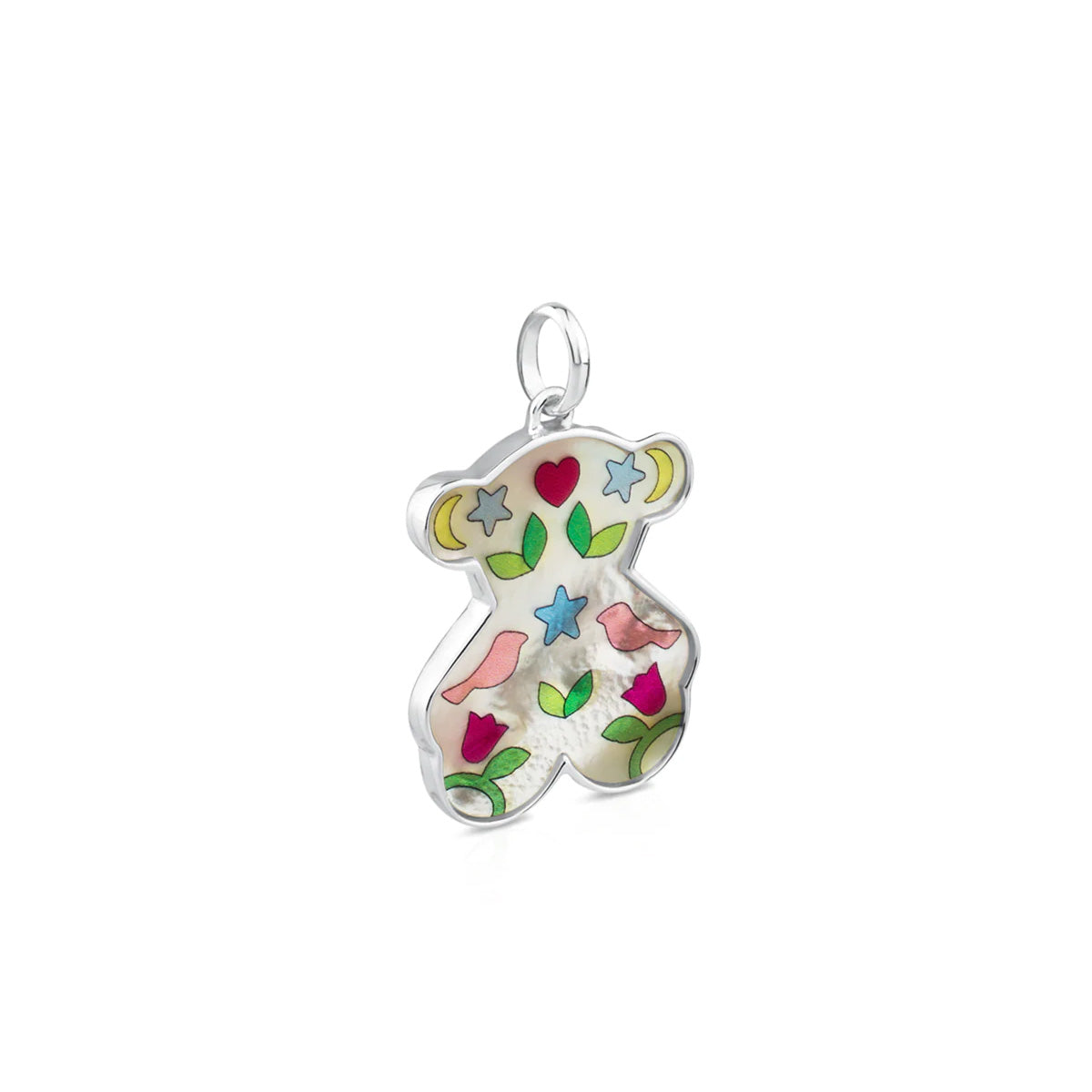 Pendente Motif Power grande in argento con madreperla