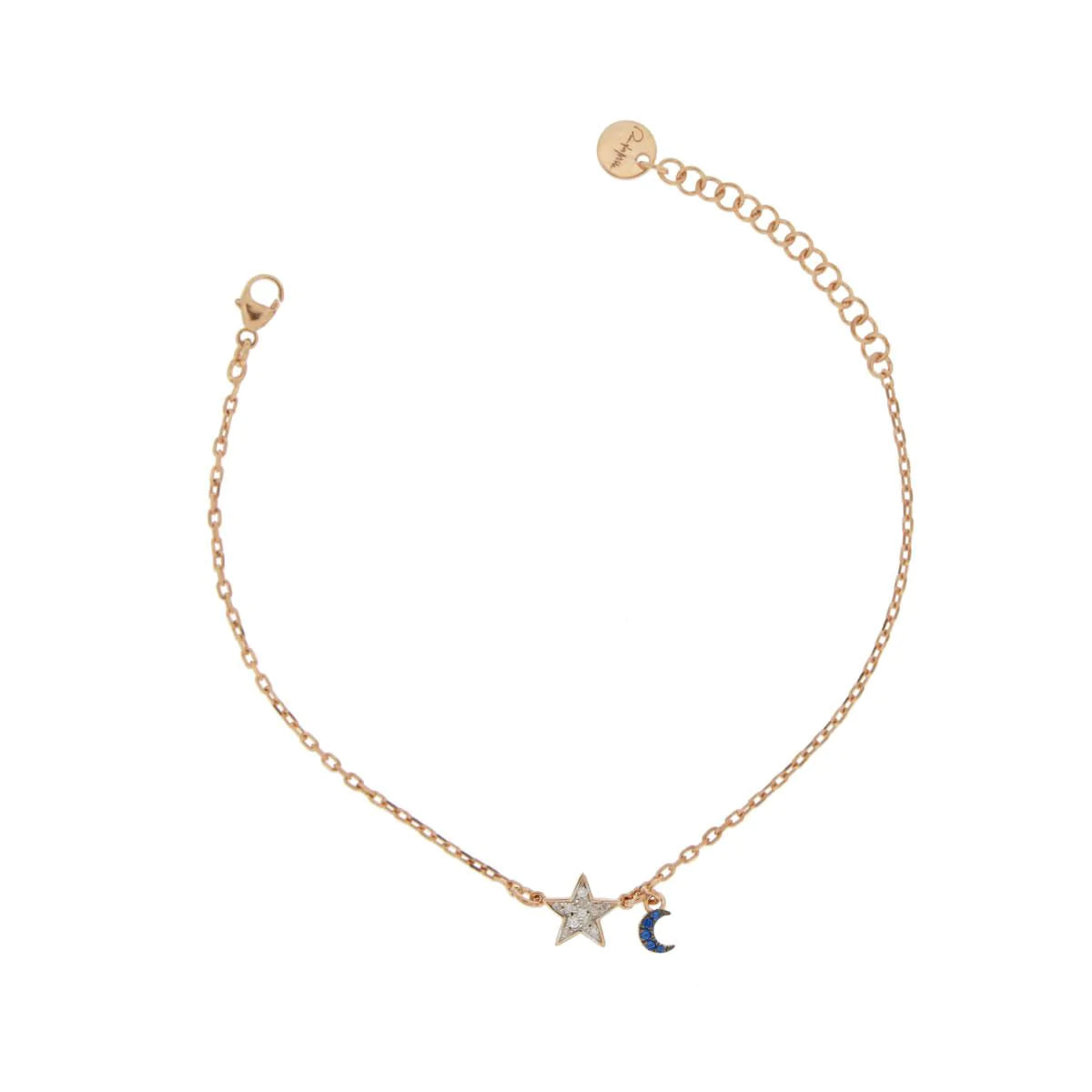 Bracciale Doppio Soggetto Zirconi Stella/Luna