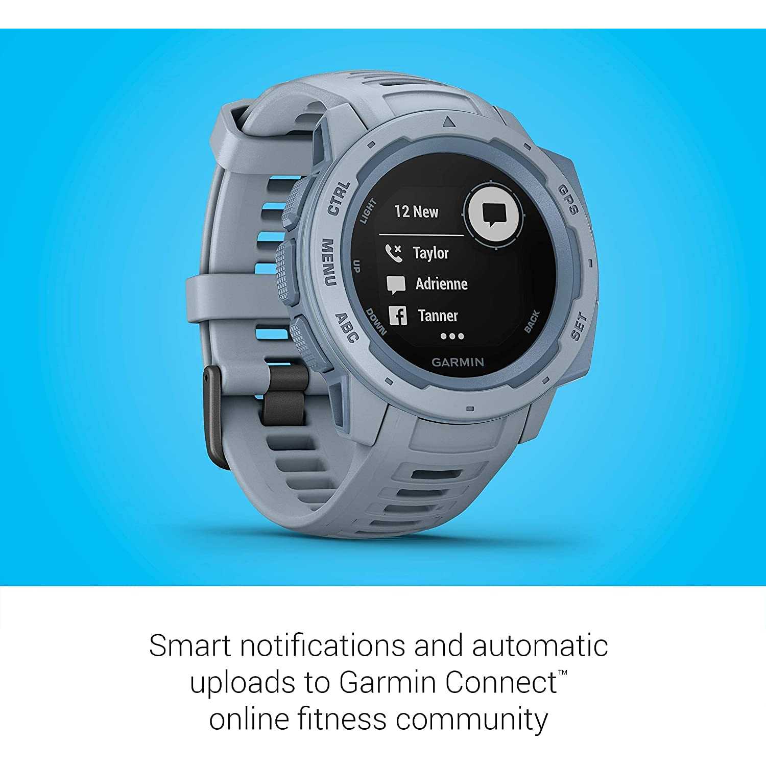 Garmin Instinct Seafoam Blue Sportwatch GPS, Regular, Blu (Azzurro) Instinct Blu (Azzurro)