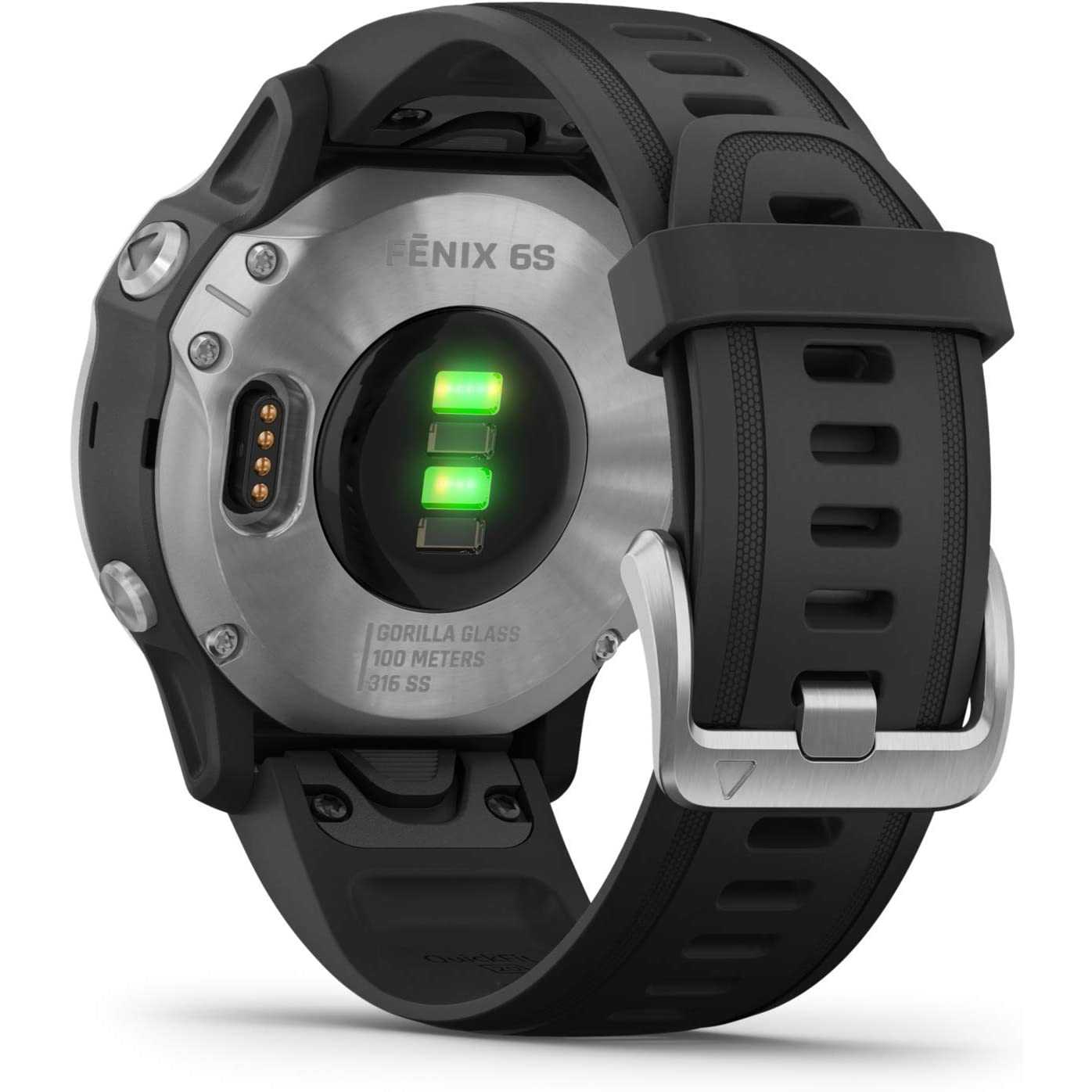 Garmin Fenix 6S - GPS Smartwatch Multisport 42mm, Display 1,2”, HR e saturazione ossigeno al polso, Pagamento contactless Garmin Pay, Colore Nero/Siver fēnix 6S Silver & Black 42 mm