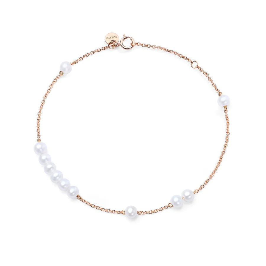 Pure Pearls Flow - Bracciale in Oro Rosa 18 KT e Perle