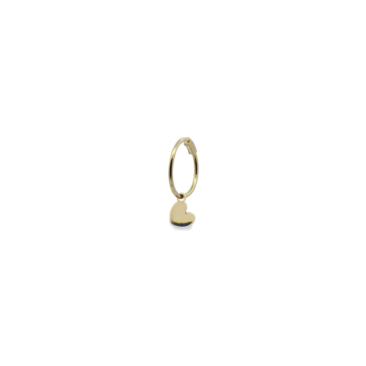 Mono-orecchino Cerchio Mini Hoop Cuore - Oro 18kt