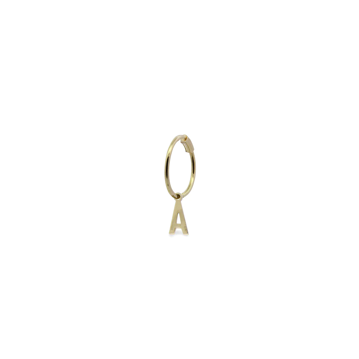 Mono-orecchino Cerchio Mini Hoop Lettera - Oro 18kt
