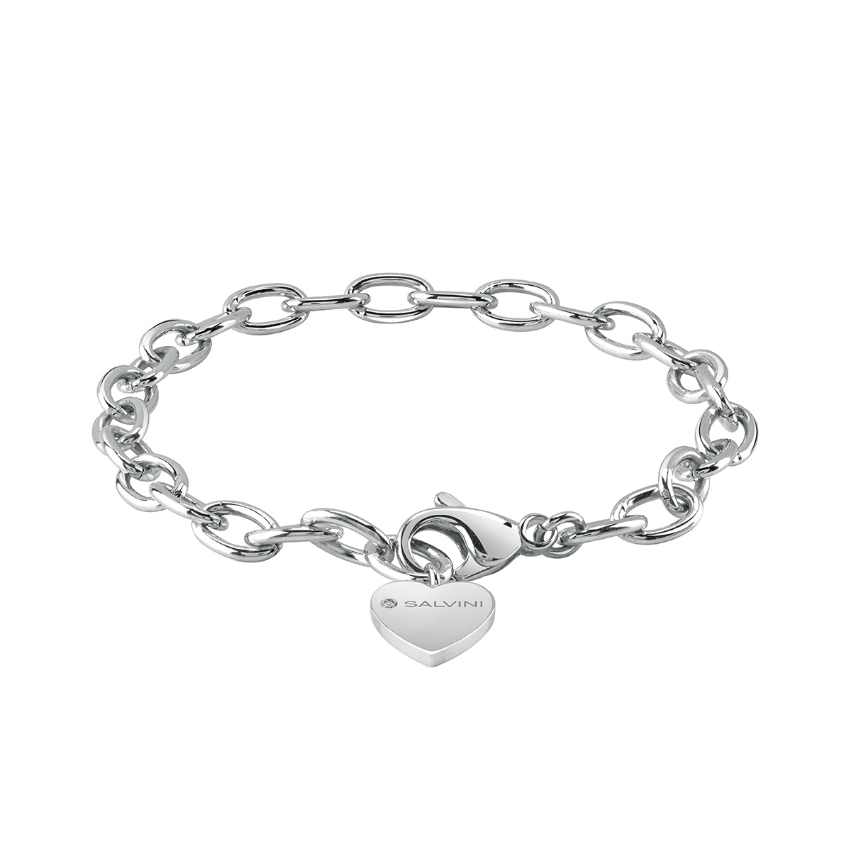 Bracciale in argento con diamante