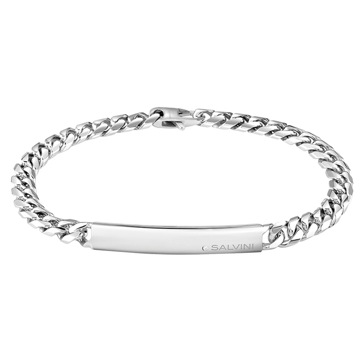 Bracciale in argento con diamante