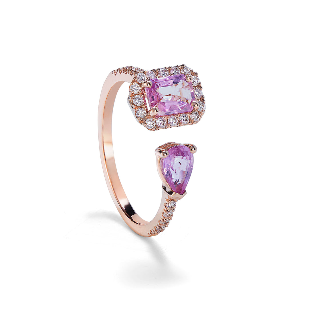 Anello Contrarier Zaffiro Pink