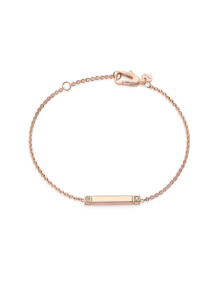 Pink Linea Fine - Bracciale in Oro 18 KT e Diamanti