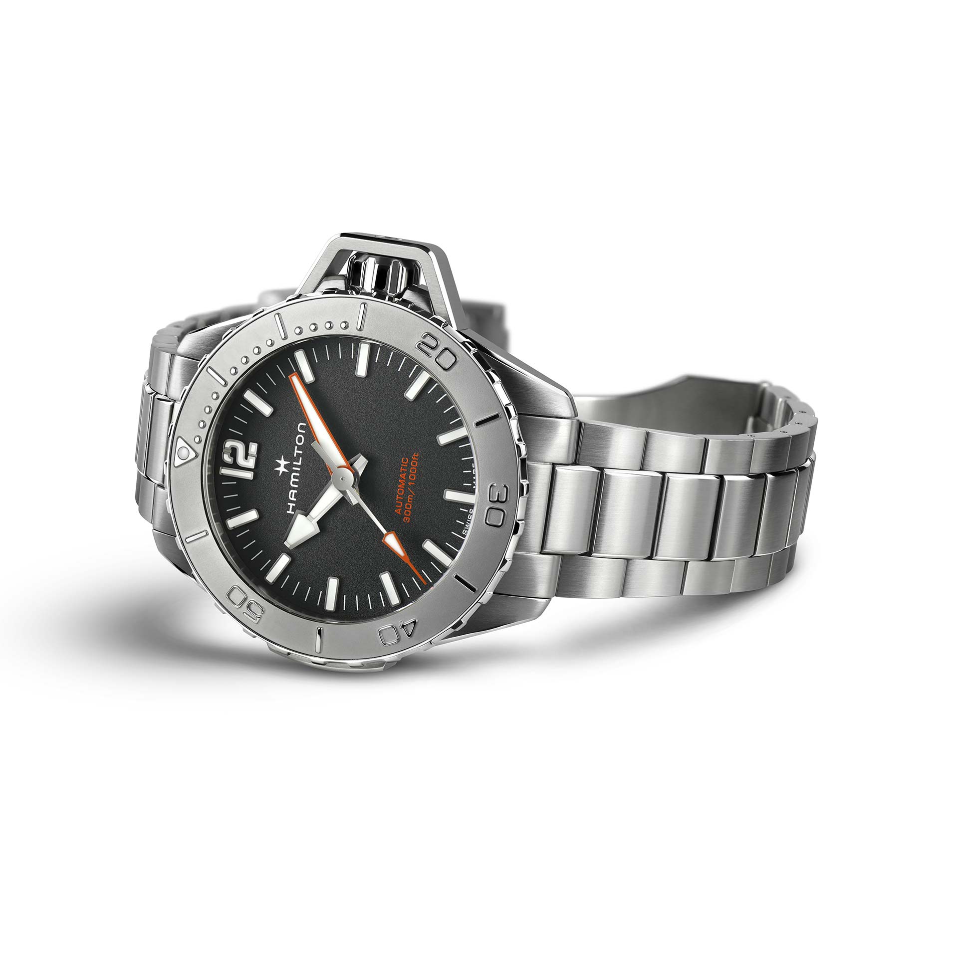 Khaki Navy Frogman Auto - Cinturino in acciaio