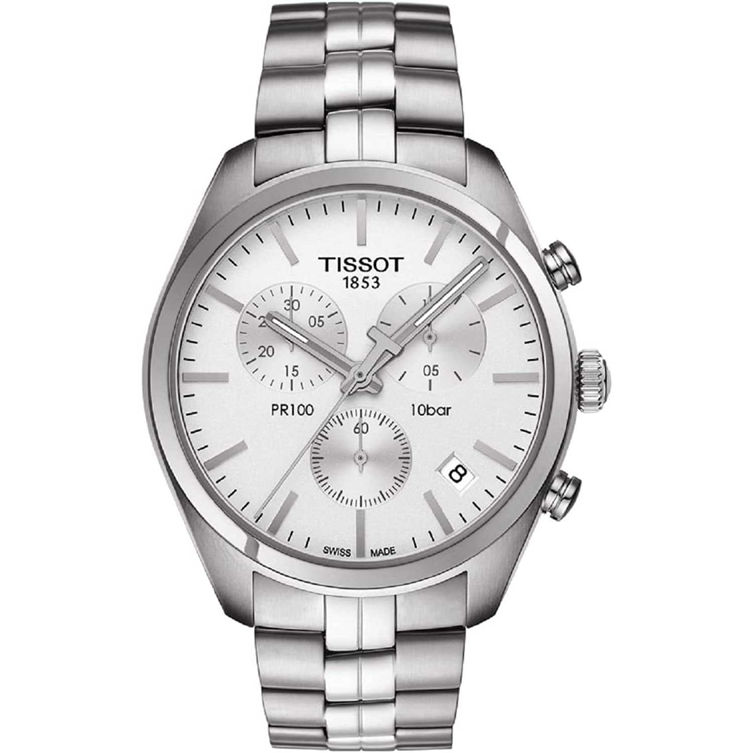 Tissot Men's Chronograph Steel Bracelet & Case Quartz Watch T1014171103100
